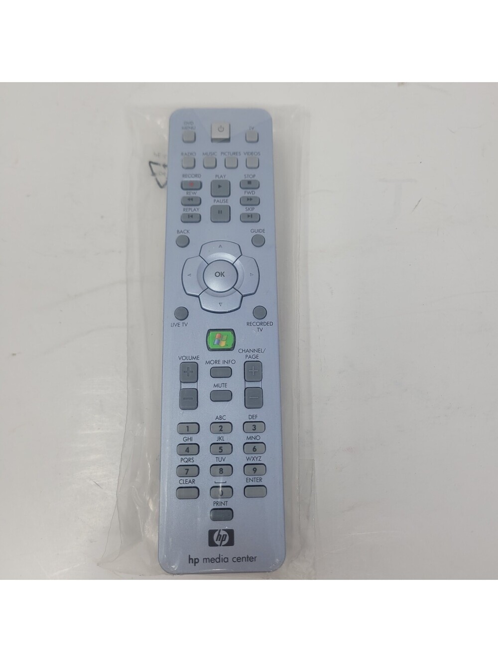 HP Media Center Remote Control Windows MCE DVD TV Radio Music Pictures Video New